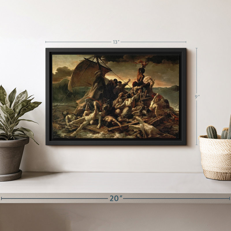 "Le radeau de la méduse", H 13 po x l 9 po