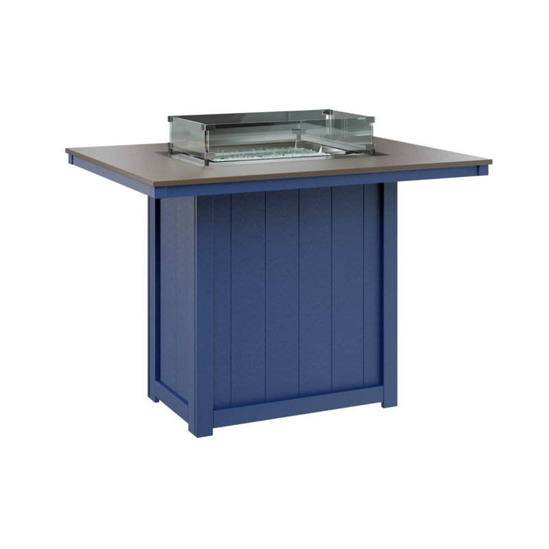Foyer de table berlinois Donoma, Bronze martelé avec base bleu pacifique, H 39 po x l 41 po x P 54 po