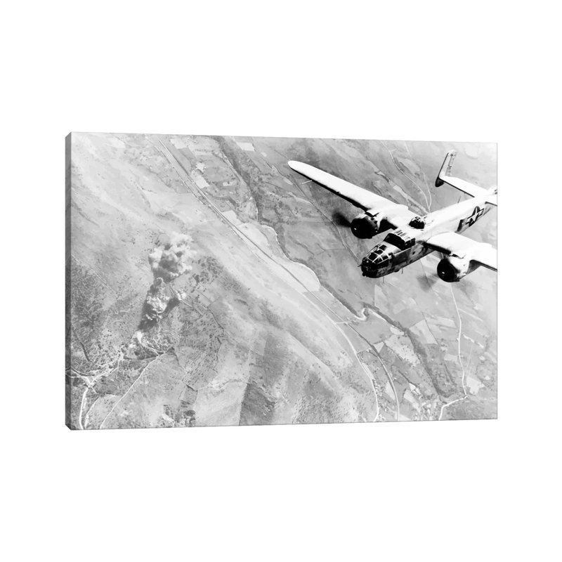 A B-25 Bomber During WWII by Stocktrek Images - Wrapped Canvas Print, 20.32 cm H x 30.48 cm W