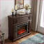 Foyer intérieur avec manteau de cheminée, insert classique de 23 po, télécommande | Cerise | Bois aggloméré / PB-961084889