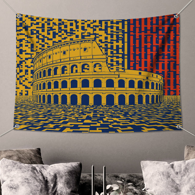 Tapisserie murale Colosseum - Art mural, 50in H x60in W with 4 Grommets