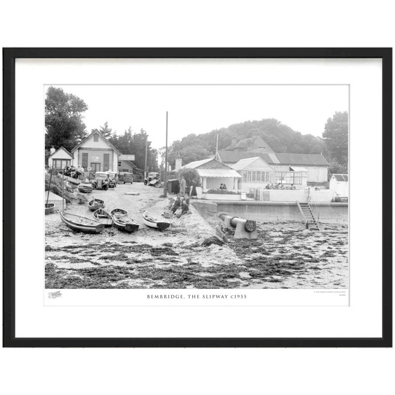 Bembridge, The Slipway C1955 - Single Picture Frame Print, 45cm H x 60cm W x 2.3cm D