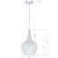 Luminaire suspendu en verre Monroe 60W avec détails en toile de jute tressée et cordon de 72 pouces