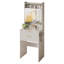 Meuble-lavabo 21 po, meuble-lavabo cannelé blanc avec miroir lumineux à DEL et deux prises et port USB, pour chambre à coucher et appartement-856378337