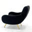 Ensemble de 2 fauteuils d'appoint rembourrés de style moderne Mid-Century de 28 po avec pieds en métal doré et argent et accoudoirs courbés pour salon, chambre à coucher et meuble-lavabo Aitana-1986493100-1986493101