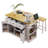 Large Kitchen Island with Drop Leaf, Power Outlets, and Ample Storage on 5 Wheels for Versatile Use and Efficiency-822238065