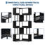 Grande bibliothèque d'angle en L peu encombrante - Présentoir autoportant en métal et bois à 6 niveaux - Étagère de rangement moderne pour le salon ou le bureau personnel - Noir-129388833