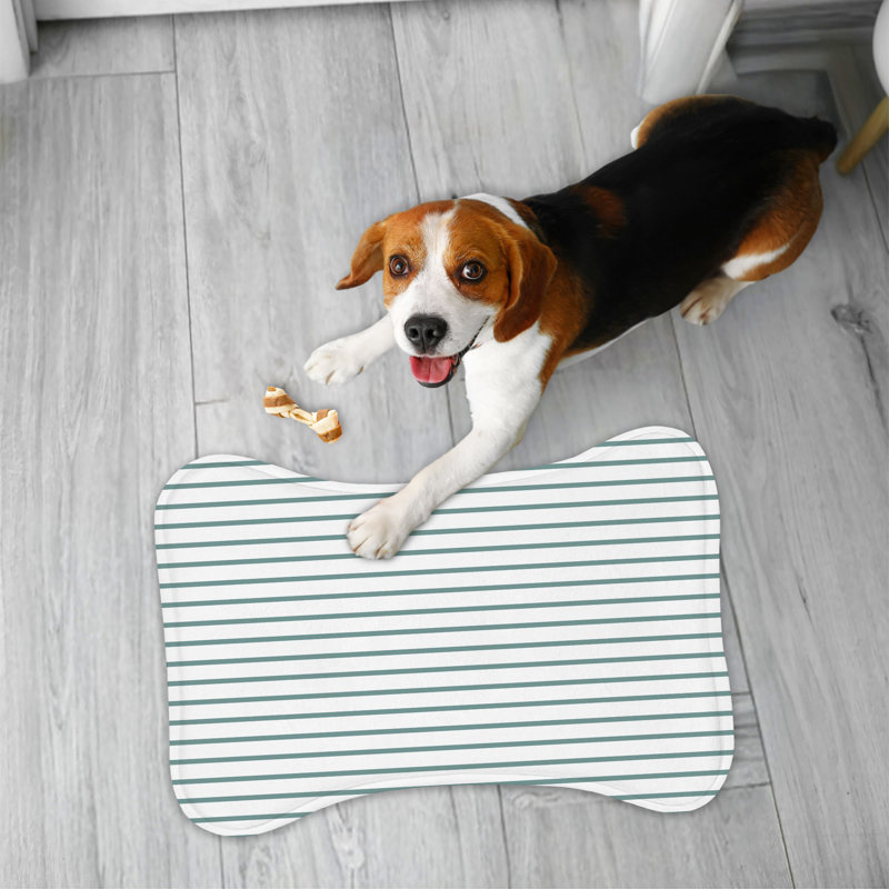 Sage Streaks - 1 Piece Bone Shape Feeding Mat