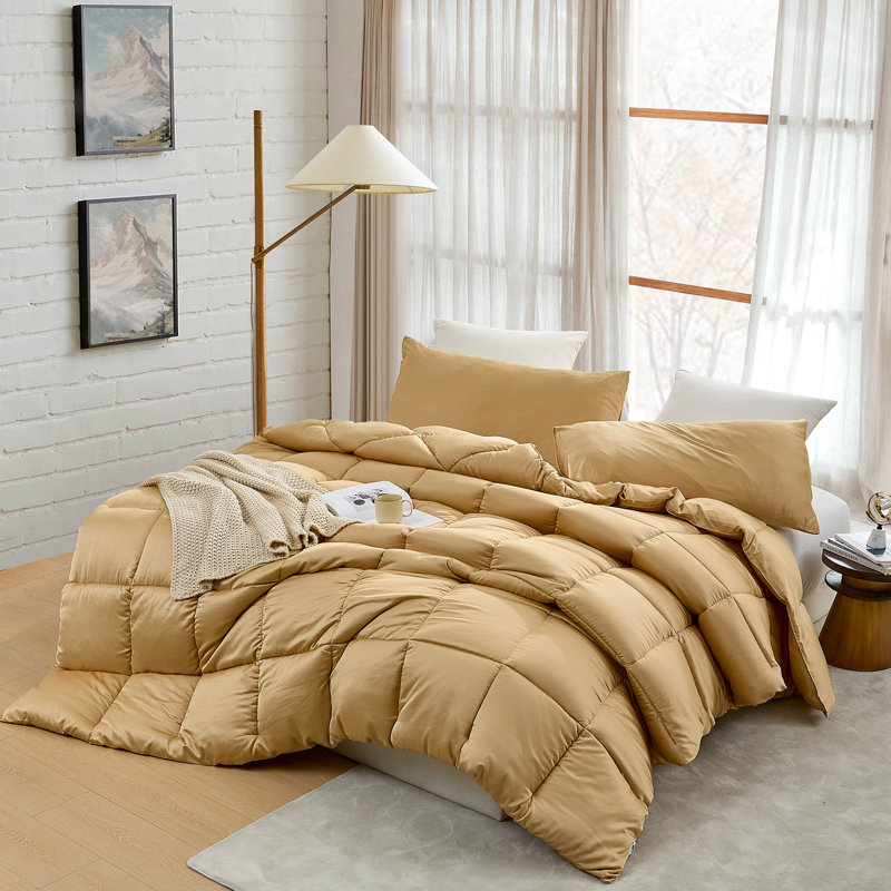 Édredon Snorze Cloud - édredon surdimensionné Coma, Édredon pour grand lit + 2 taies décoratives, Doré