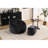Memory Foam Bean Bag Chair For Living Room - Chenille Cover, Absorbs , 44.69In Depth, 43.17In Width, 27.73In Height, Cozy Seating Comfy With Black Filling, , Relaxing Seat Any-531107596