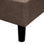 Contemporain, brun, lit double, lit tapissier, tête de lit, capitonnage horizontal, structure en contreplaqué, lattes, pieds, installation rapide, plateforme d'expédition compacte, conception moderne en bois massif, bois massif, facile