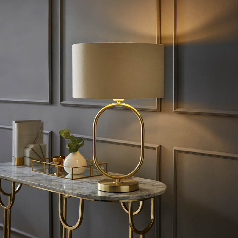 Alechandre Metal Table Lamp, No, Cream