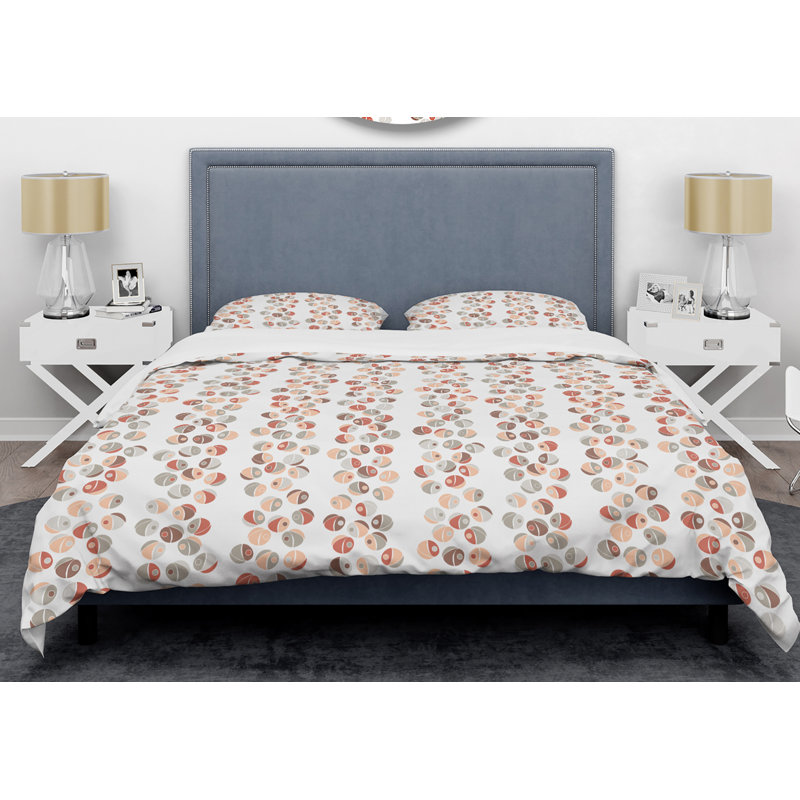  Ensemble de housse de couette rétro Abstract Mid-Century Mid-Century, Housse de couette très grand + 2 taies décoratives