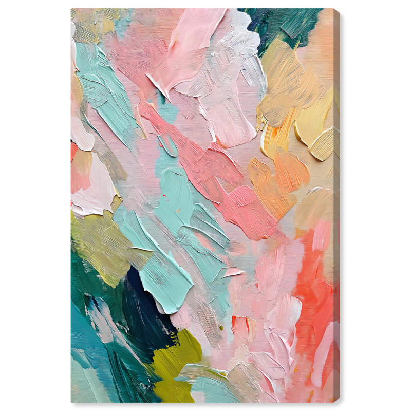 Pastel Abstract Canvas Wall Art, 15" x 10"