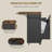 39.4" Kitchen Island with Power Outlet, Drop Leaf & Trash Can Storage, Rolling Cart with 3-Tier Spice Rack-288024797