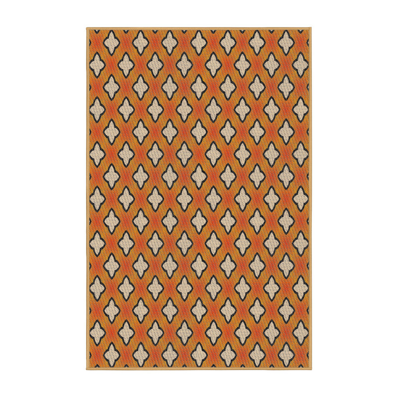 Tapis de zone brun à motif Jakes, Rectangle 4 pi x 6 pi