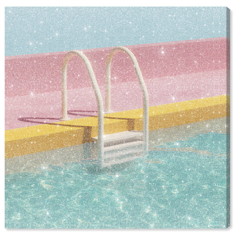 Poolside Symmetry I Print by Oliver Gal, 12"H x 12"W, Gallery Wrapped