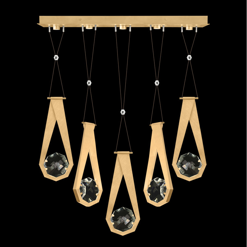Aria 5 - Light LED Pendant, Brushed Gold