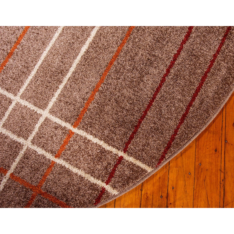 Wiliams Abstract Indoor Rug, Round 8'