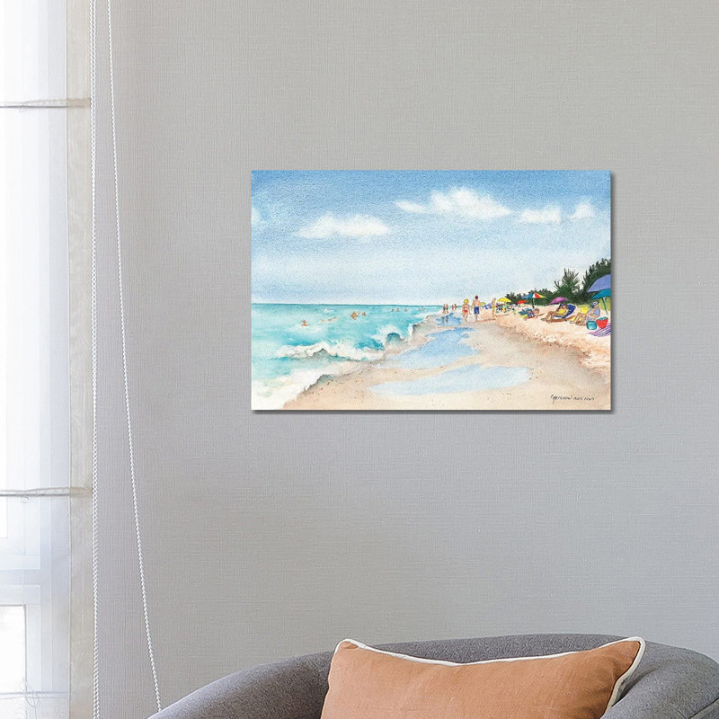 Florida Beach Day par - Peinture, H 18 po x l 26 po x P 1,5 po