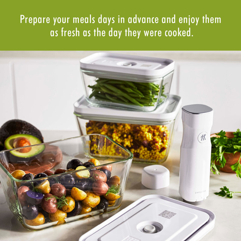 Fresh & Easy Glass Airtight Meal Prep 2.11 Qt Food Storage Container