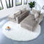 Canapés modulaires peu encombrants, chenille grise, style moderne pour le salon