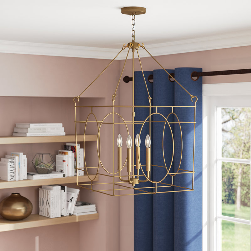 Lustre carré lanterne 4 lumières Ettinger