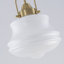 Luminaire suspendu en verre laiteux 1 lumière