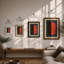 Geometric Block Industrial - Framed Print-511736454-511736479