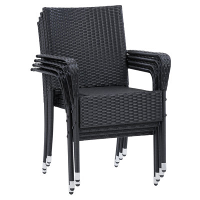 Chaise de patio empilable avec coussin Arestho