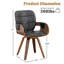 Braiden Set of 2 Swivel Faux Leather Bentwood Dining Chair-1566226411