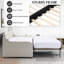 Lit de jour simple avec couchette et port USB Upholstery-566957141
