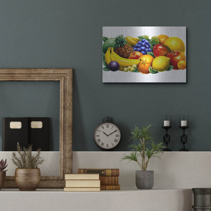 Art mural en métal «Fruit» par Harro Maass, Luxe, H 12 po x l 16 po