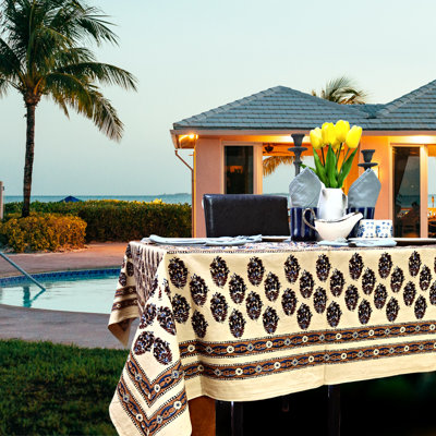 Floral 100% Cotton Tablecloth