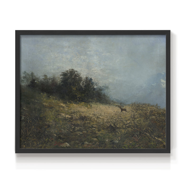 Paysages rétro - DCLXII - Reproduction encadrée - Restickable, H 8 po x l 10 po, Noir