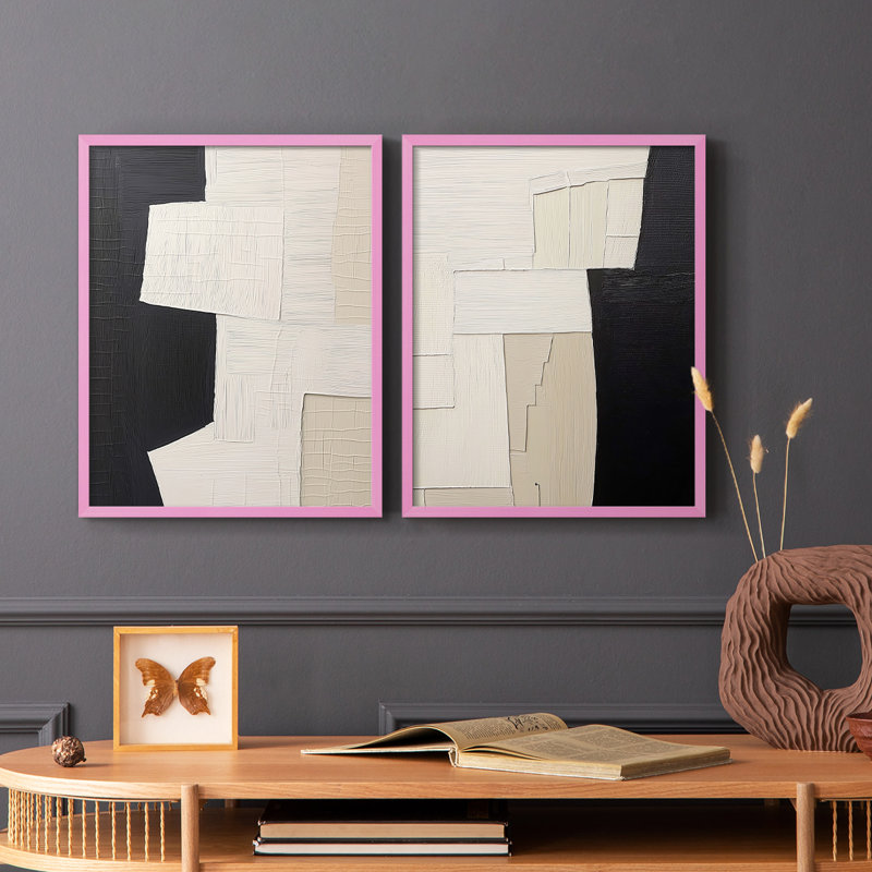 Série ABSTRACT DCLxxviii - reproduction encadrée de qualité supérieure - prête à être accrochée - aucun clou requis - aucun clou requis