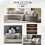 Canapé moderne Iniko avec 6 coussins, Boucle LV02542