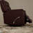 Global Home Swivel Glider Recliner with Manual Footrest In Madras Brown-117952485