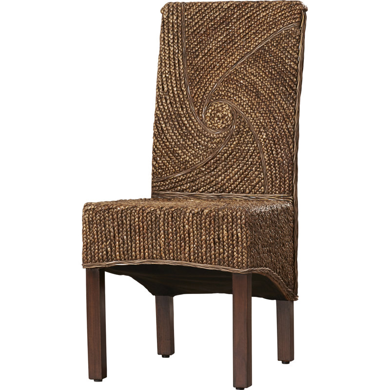 Chaise d'appoint en bois d'acajou massif Bilyeu