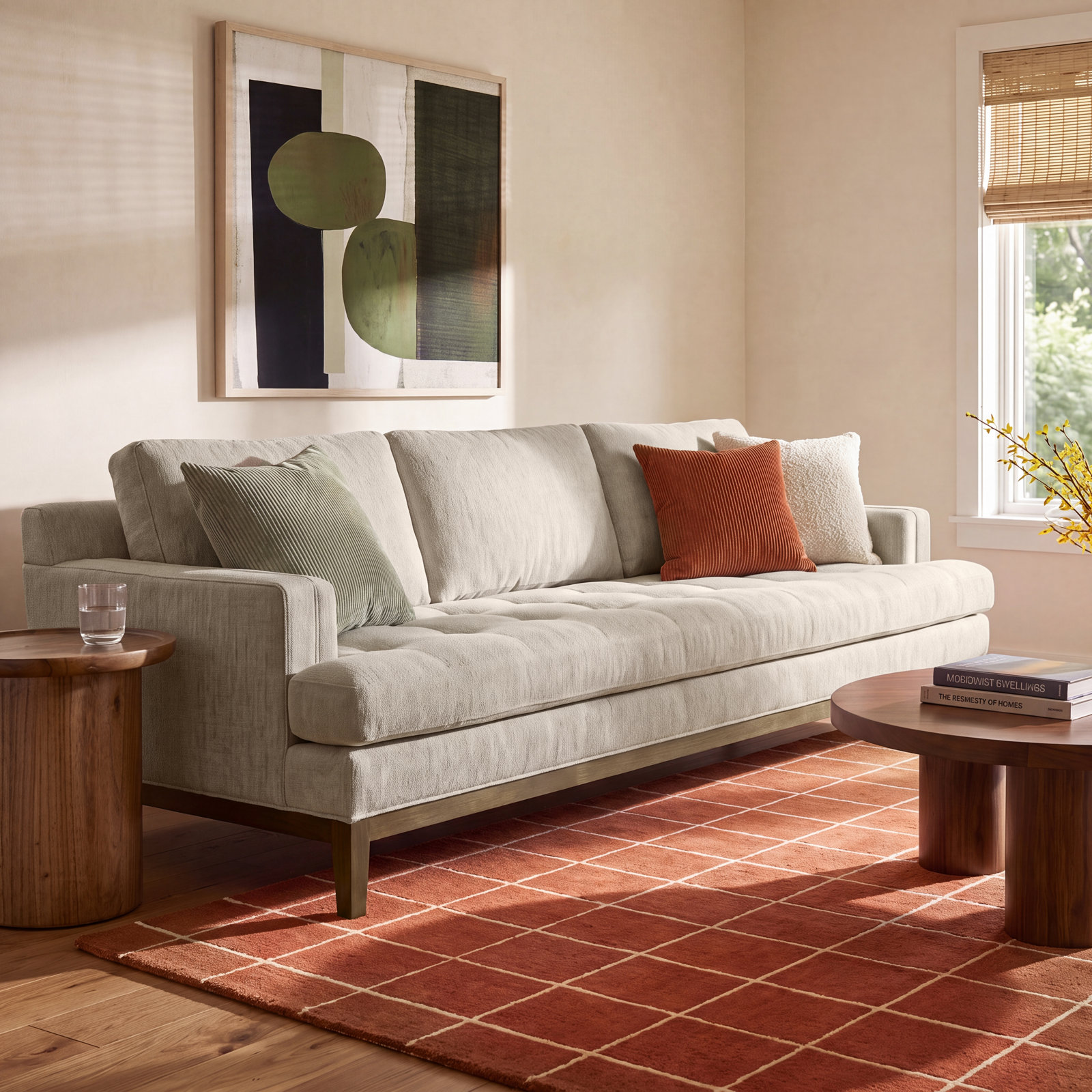 Vernon 99" Upholstered Sofa, Taupe Brown