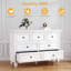 Commode 7 tiroirs pour chambre à coucher, tiroir de commode avec poignées en métal