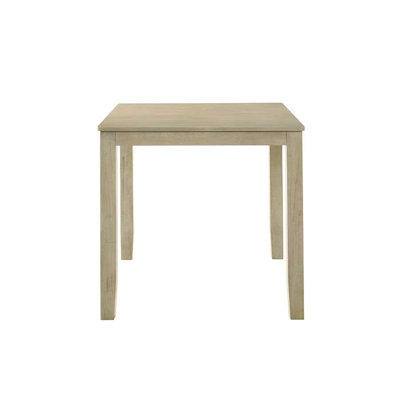 Beautiful Cream Color Counter Height 1Pc Dining Pub Height Square Table Dining Room Wooden Furniture