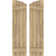 Volets de planche-n-lattes jointes avec plateau elliptique Americraft (2 lattes) (par paire)