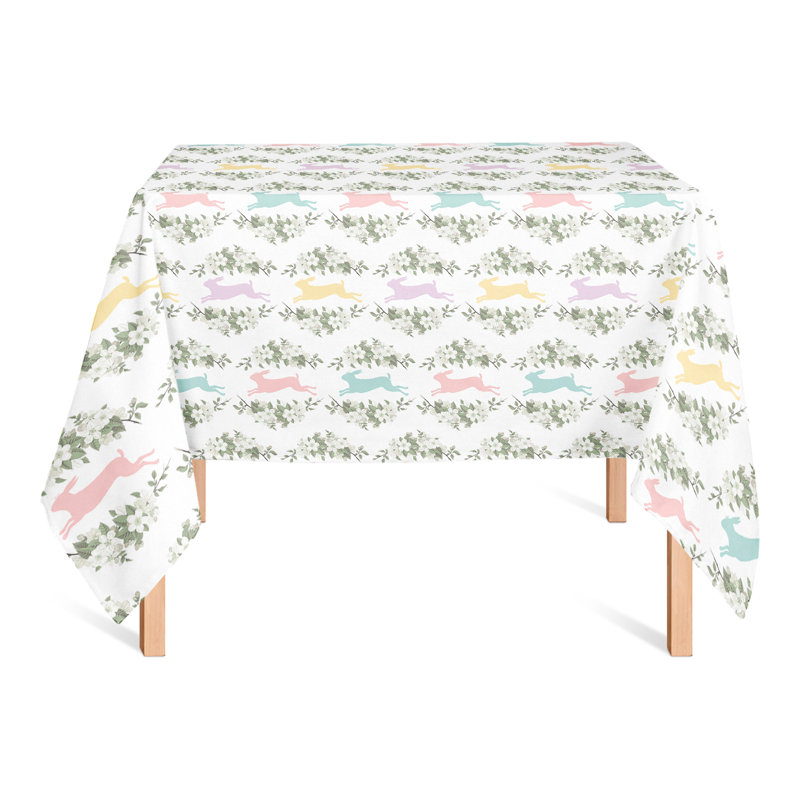 Fairlawn Square Easter Polyester Tablecloth