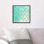 Arabesque turquoise et or, carrelage marocain moderne bleu - Impression sur toile-71090662-71090663