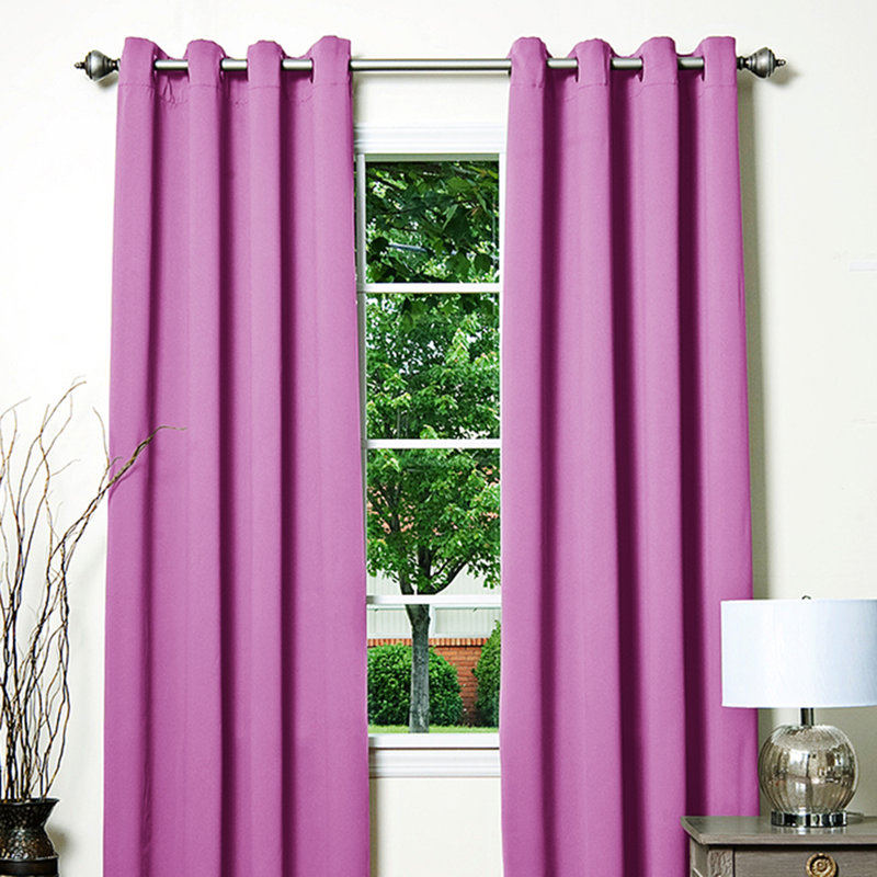 Paire de rideaux isolants avec œillets Adina Sevan, L 52 po x L 84 po, Rose