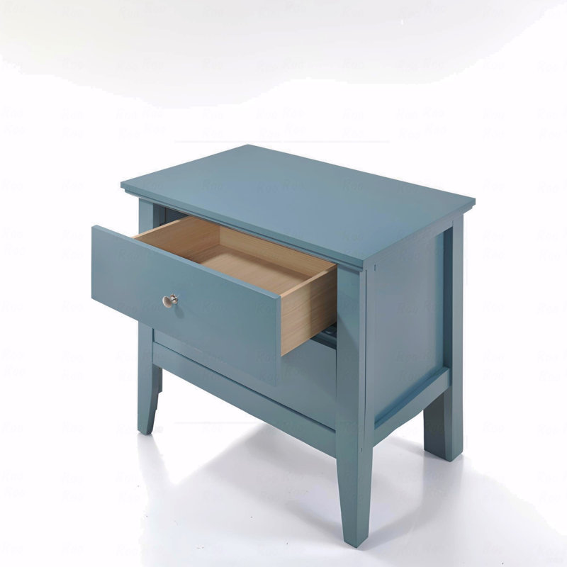 Table de chevet avec tiroirs Teal Elegance, Sarcelle