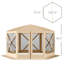 Abri moustiquaire hexagonal de 12 pi x 12 pi Outsunny