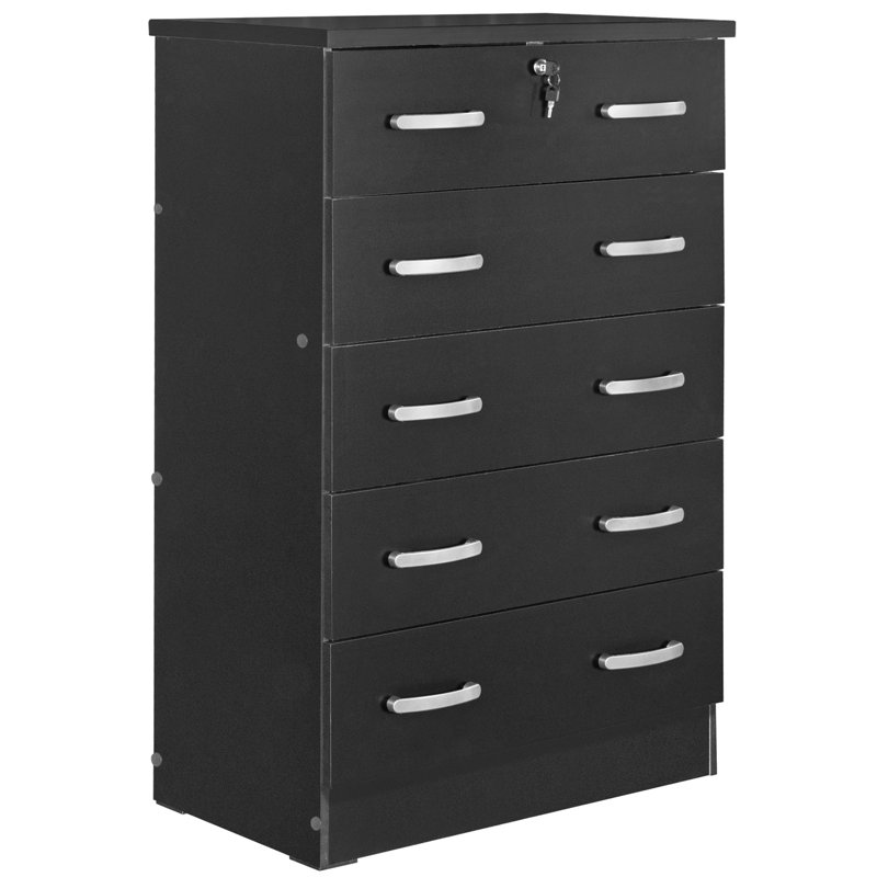 29'' W 5 - Drawer Dresser, Black