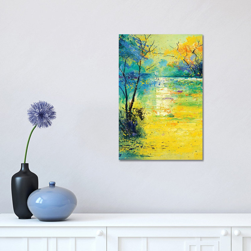 Quiet Pond by Pol Ledent - Wrapped Canvas Print, 30.48 cm H x 45.72 cm W